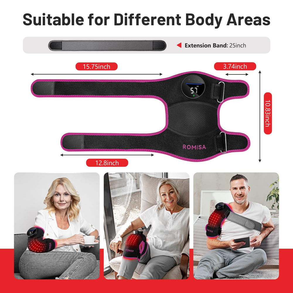 ROMISA knee brace red light 660nm and near-infrared 850nm for deeper tissue care