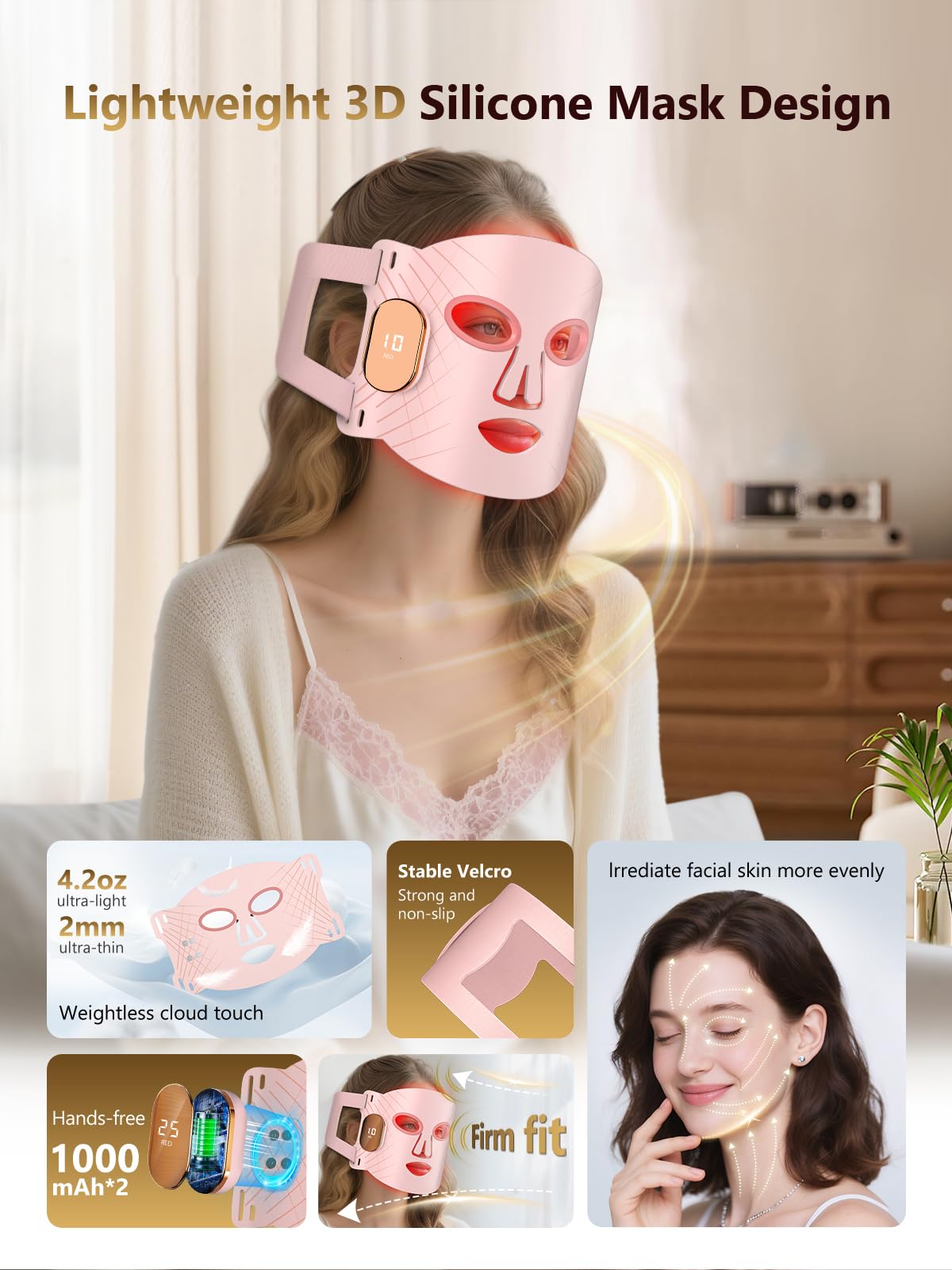 ROMISA two interchangeable batteries included for longer skincare routines