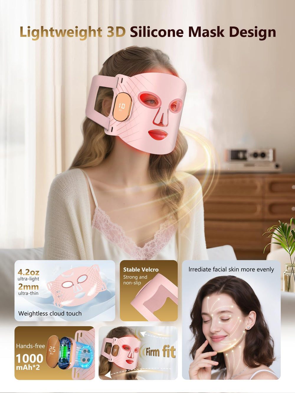 ROMISA two interchangeable batteries included for longer skincare routines
