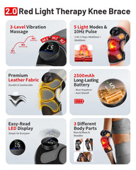 ROMISA Upgraded Pro red light knee brace side panel with 4-zone knee massage