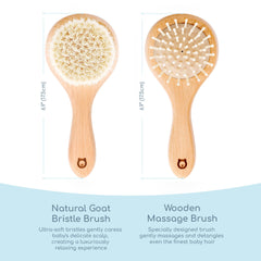 ROMY RO soft goat-hair brush delivers ultra-soft grooming for delicate baby hair