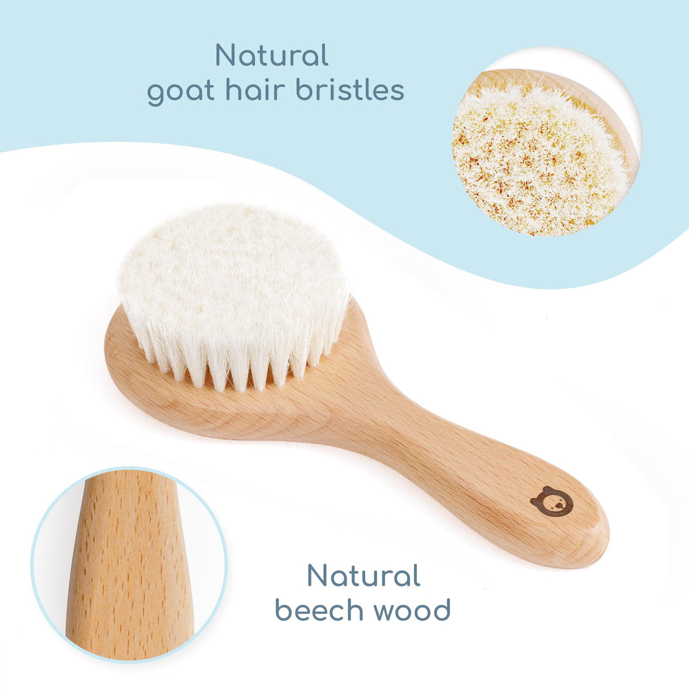 ROMY RO soft bristles ensure gentle grooming of sensitive infant hair