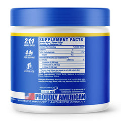 Ronnie Coleman BCAA XS powder dissolving in water for fast mixability