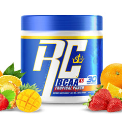 Ronnie Coleman BCAA XS Tropical Punch tub ready for post-workout hydration