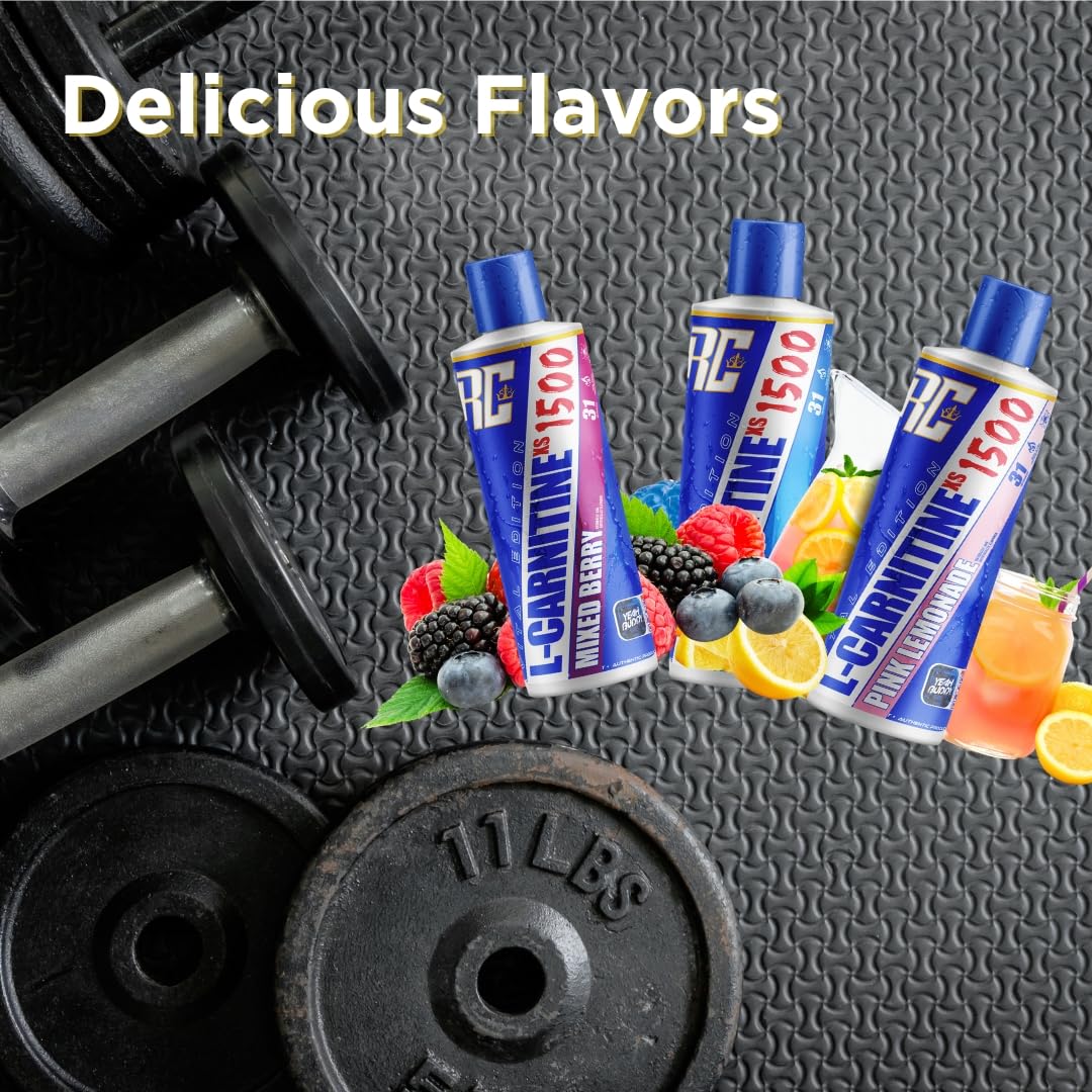 Ronnie Coleman Signature Series L-Carnitine 3000 liquid pouring shows easy mix.