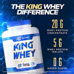 Ronnie Coleman whey shake in glass, creamy texture idea, ideal post-workout recovery.
