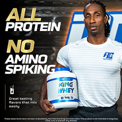 Ronnie Coleman whey nutrition facts close-up, showcasing 25g protein per serving.