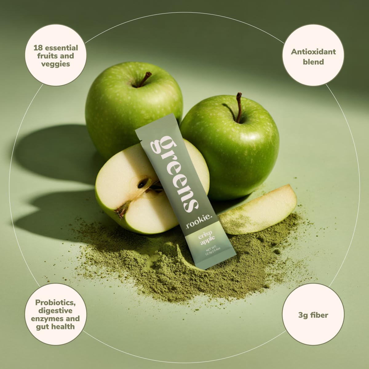 Rookie Wellness ashwagandha adaptogen promotes calm focus during the day.