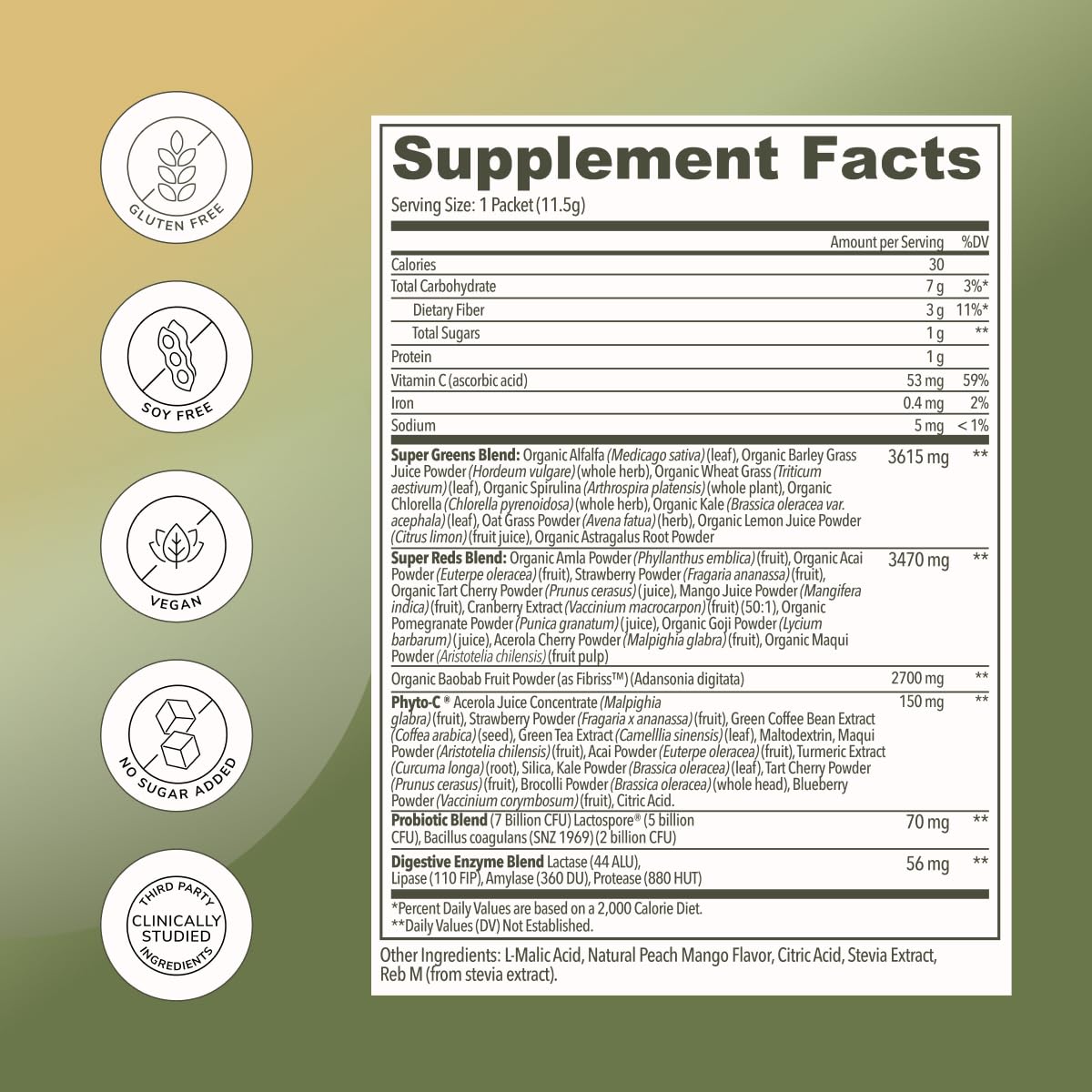 Rookie Wellness Greens being poured into liquid for a quick nutritious drink.