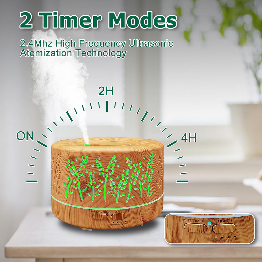 Roonbo diffuser with seven color lights creates ambience in any room.