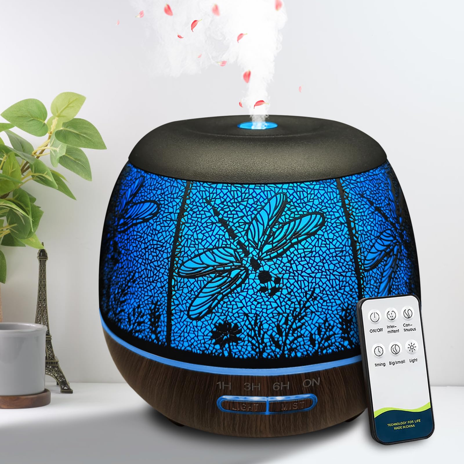 Roonbo Dragonfly diffuser with 400ml tank for long-lasting aroma in large rooms.