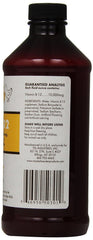Close-up of Rooster Booster B-12 bottle label for dosing reference