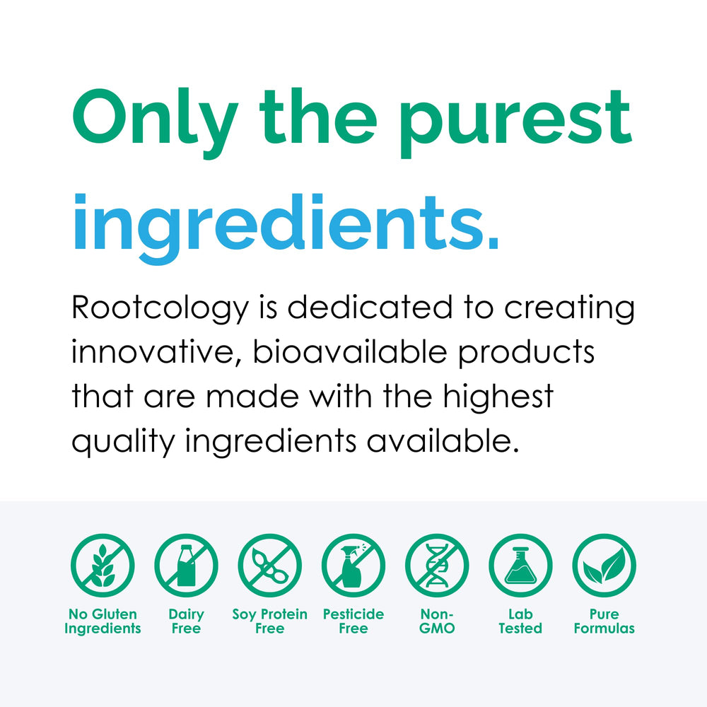Rootcology Carnitine Blend label close-up highlighting L-carnitine and acetyl-L-carnitine