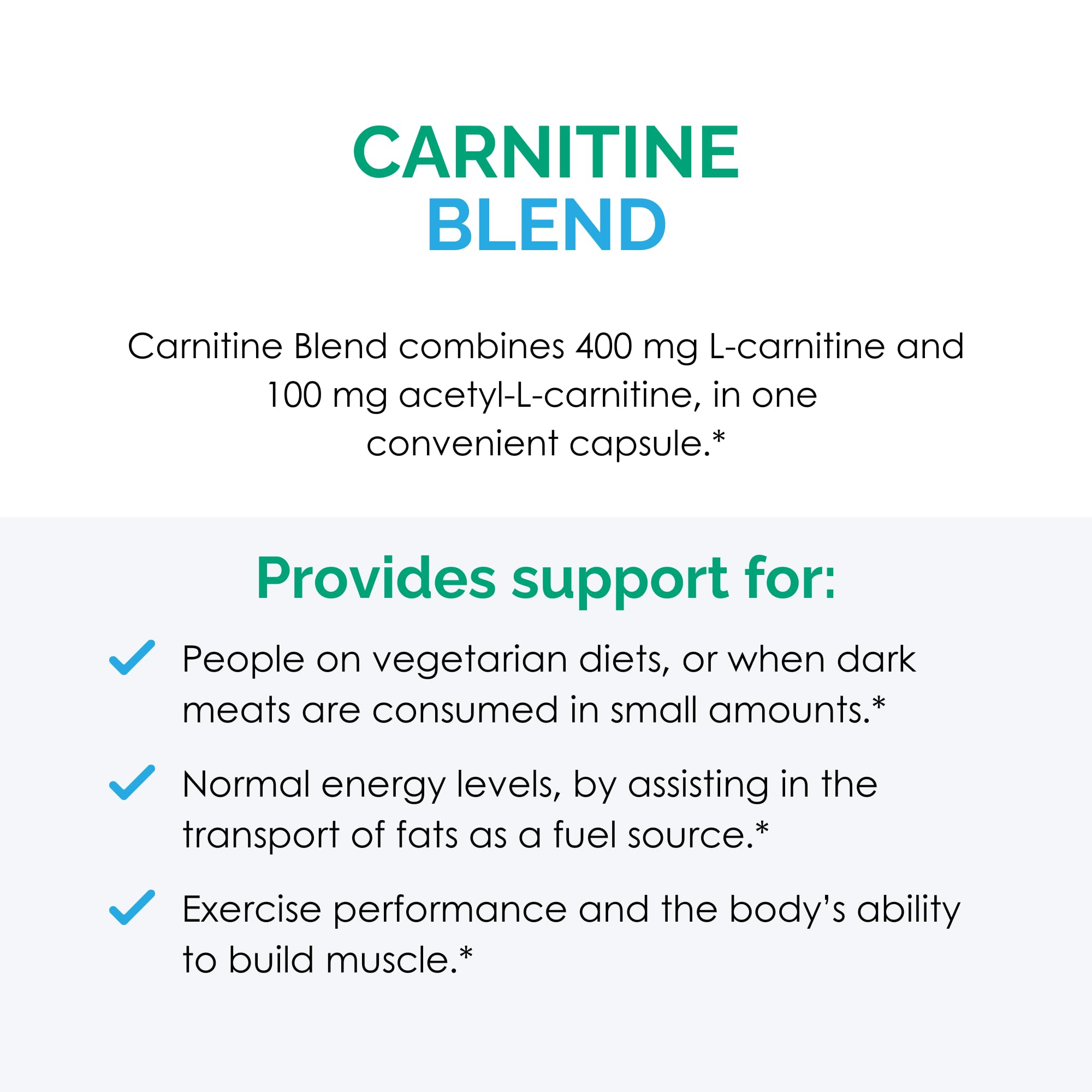 Rootcology Carnitine Blend non-GMO stamp and packaging claim