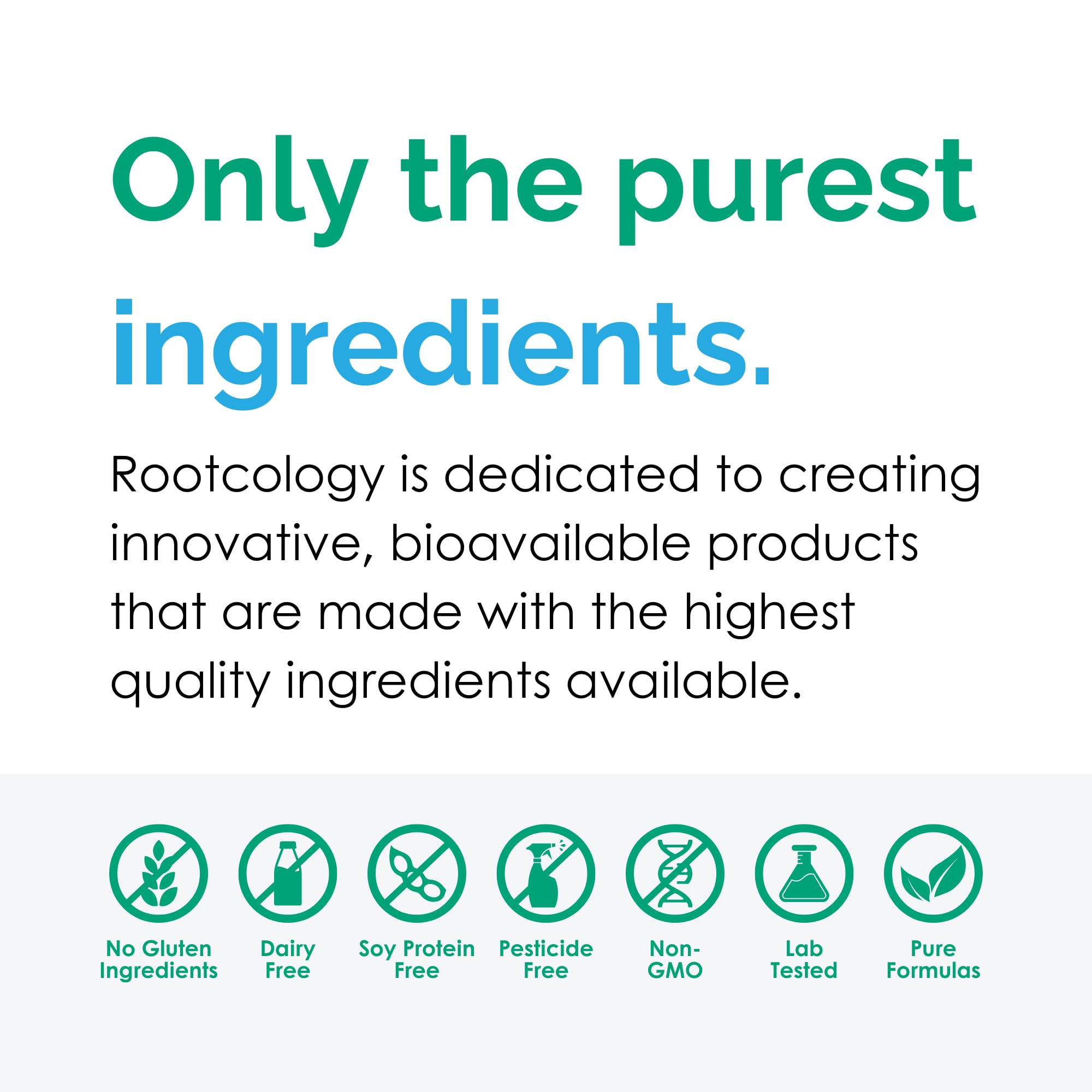 Rootcology protein and peptide digestion enzymes help break down proteins during meals.