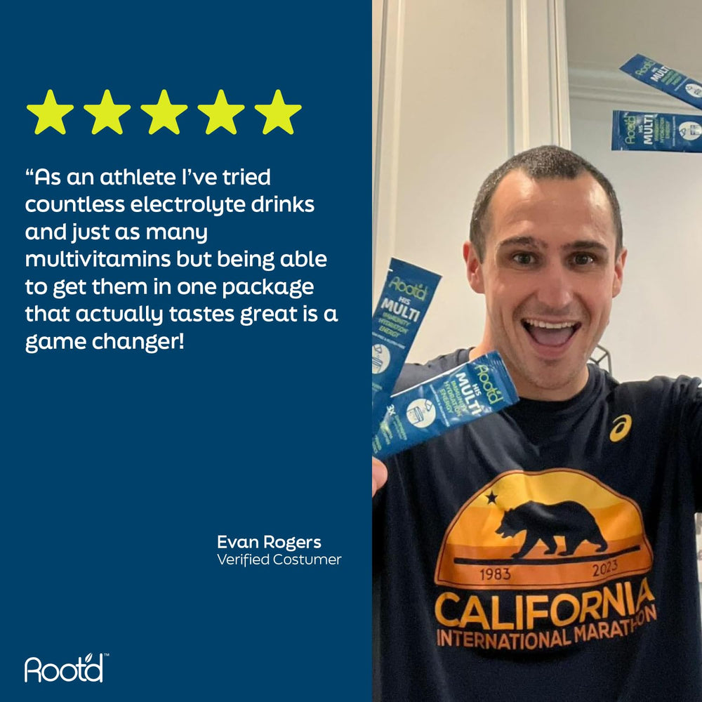 Root'd ISO third-party testing badge signals quality assurance.