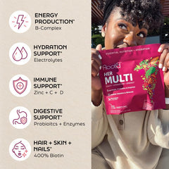 Root'd organic superfoods blend shown in a scoop for daily nutrition
