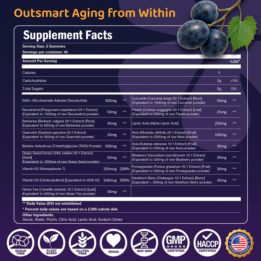 ROOTI NAD+ Plus 500mg TMG bottle close-up for methylation support