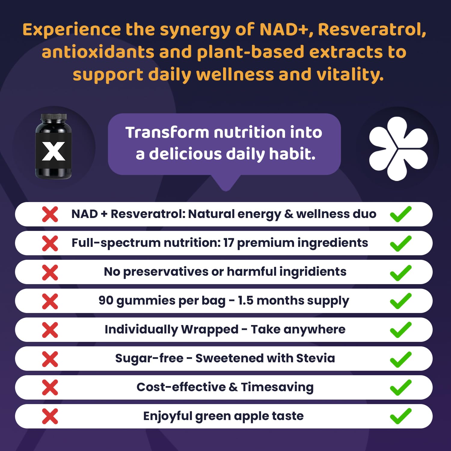 ROOTI NAD+ Plus individually wrapped gummies for freshness on-the-go