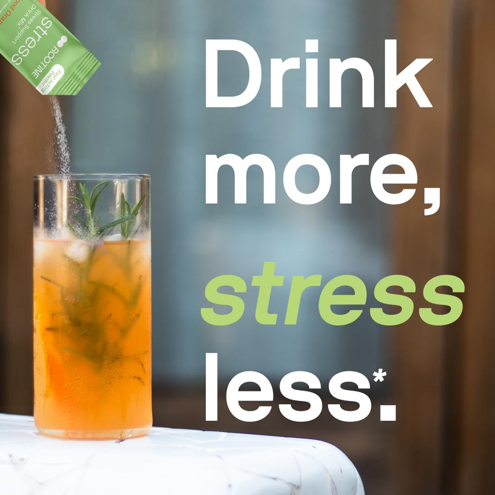 Rootine Stress Support morning routine moment for a calmer start