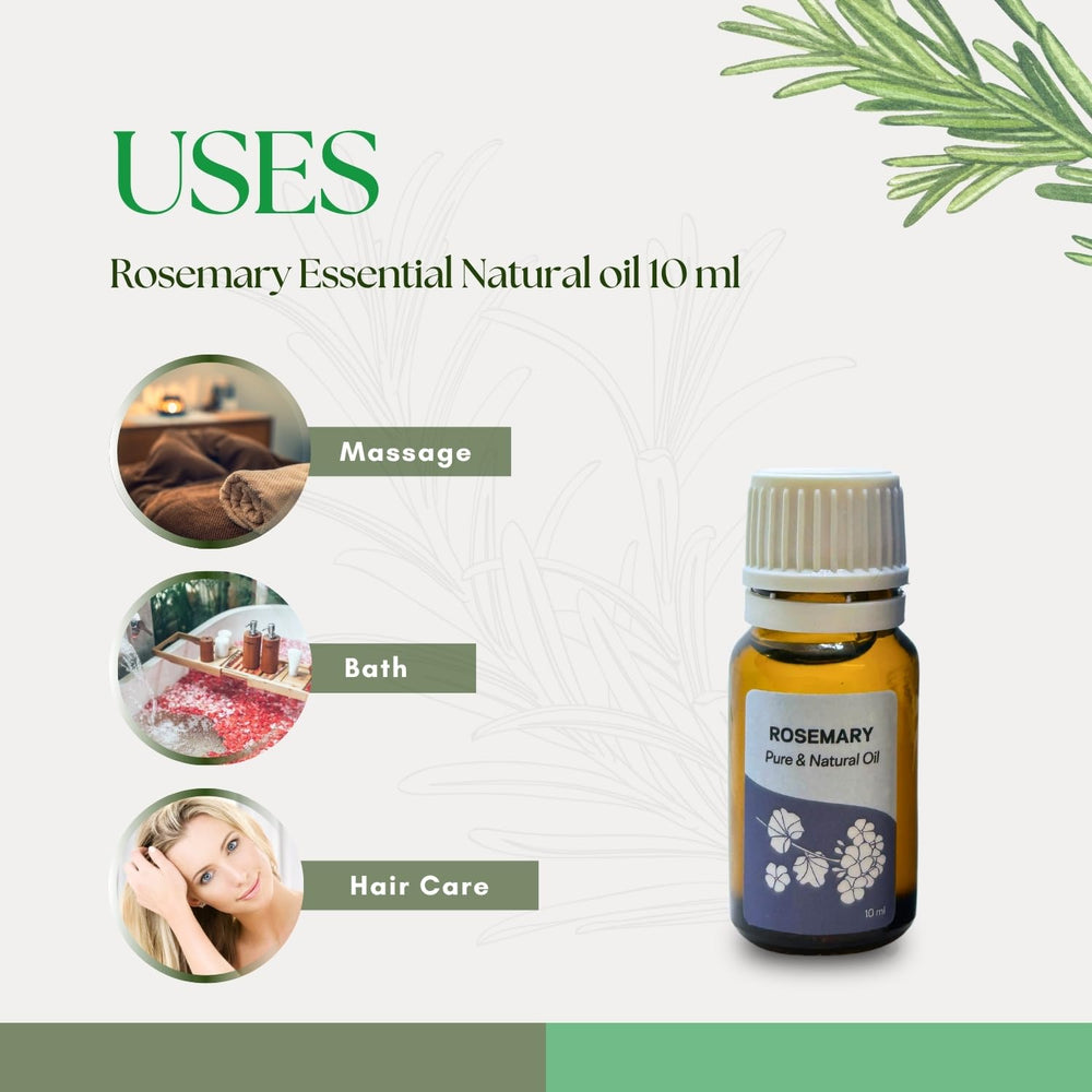 Roots & Above rosemary essential oil as massage oil base with aromatic notes