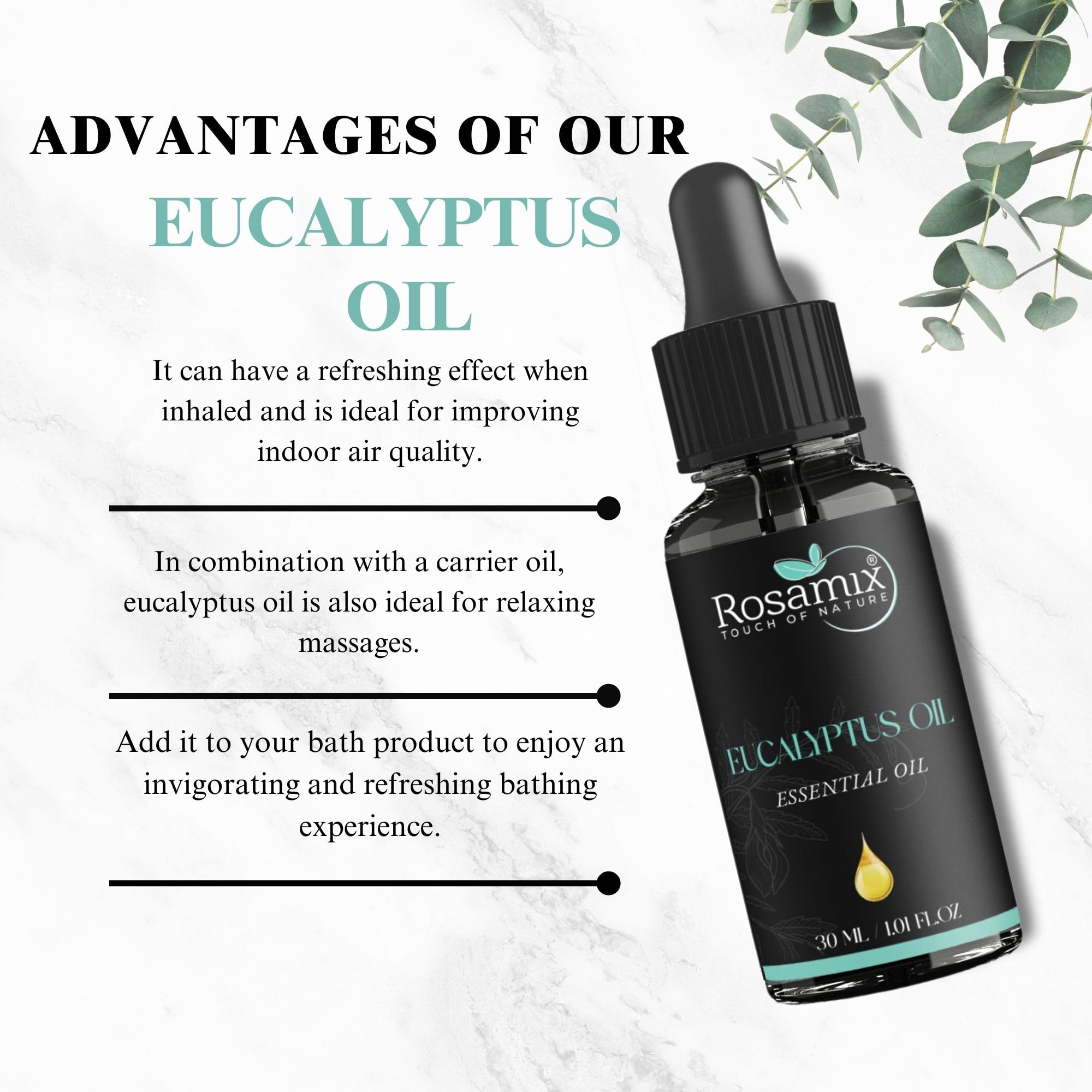 Rosamix Eucalyptus Oil in sauna steam supports deep breathing and relaxation.