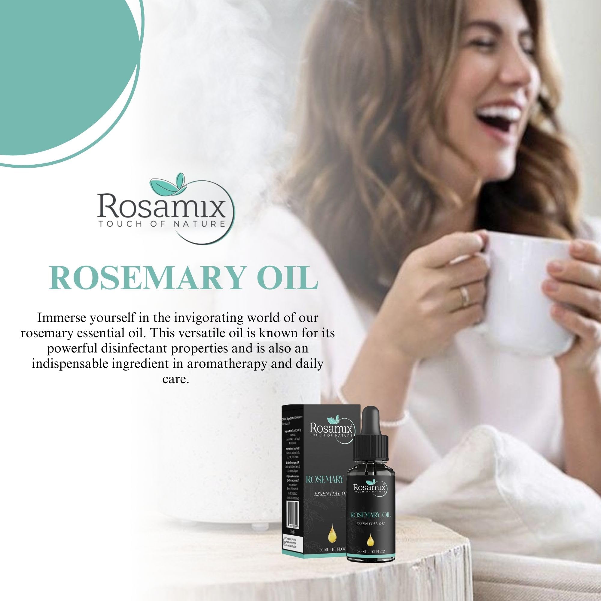 Rosamix rosemary oil bath relaxation image for spa-like minutes