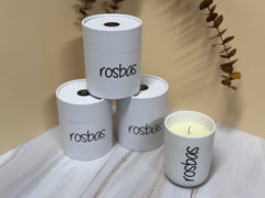 Rosbas Soy Wax Candle offers a clean burn with minimal soot.
