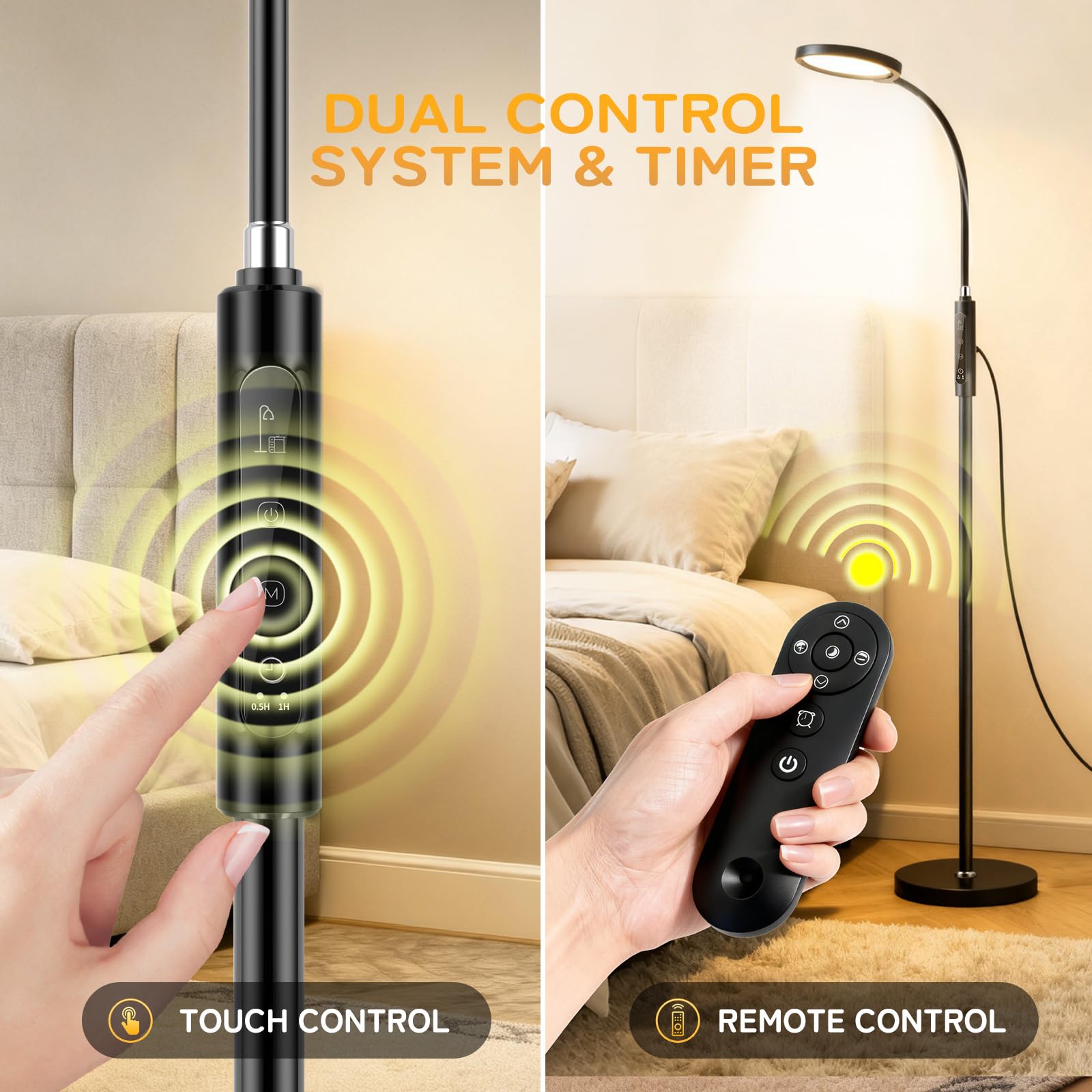 Rosegurt lamp height adjustability up to 62 inches for ideal placement