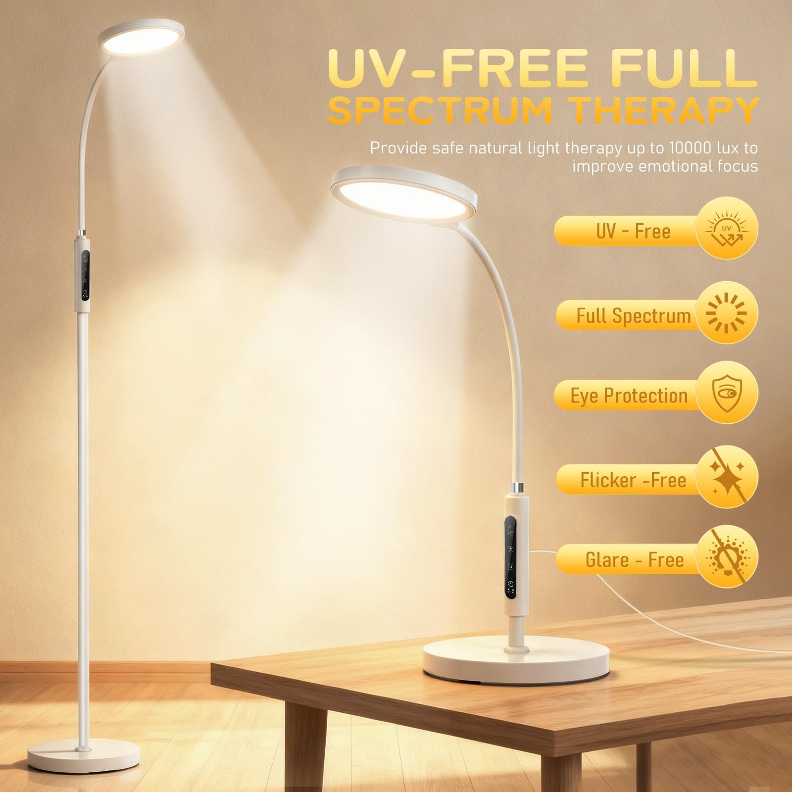 Rosegurt lamp with remote and touch control for convenient adjustments.