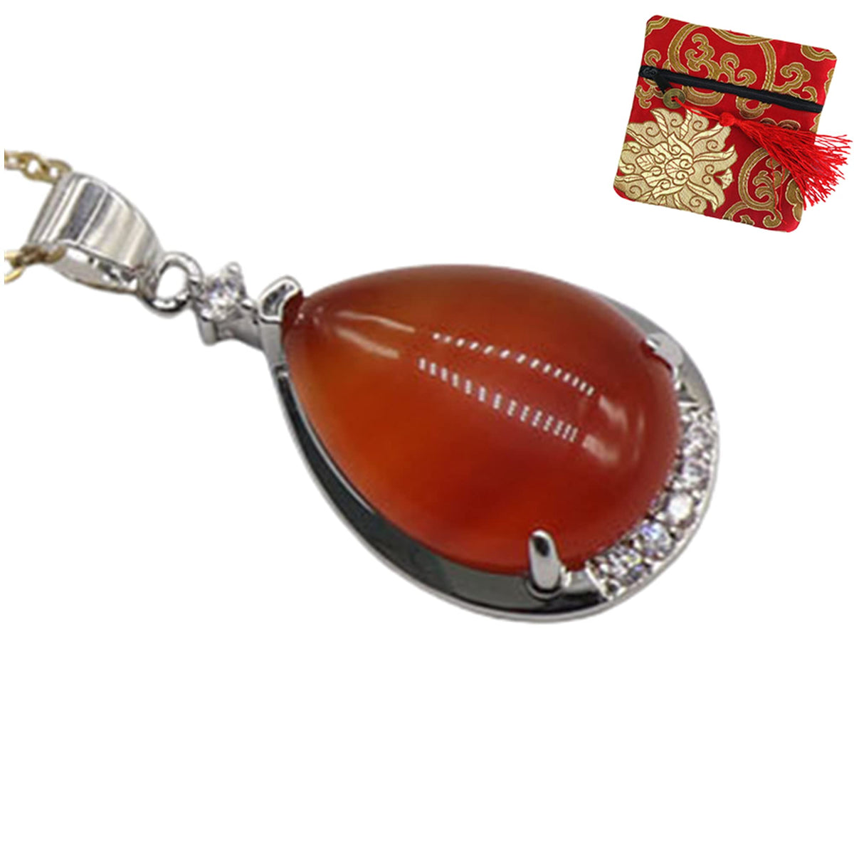 Roseward Real Carnelian Crystal Necklace for Women highlights vibrant color and natural energy.