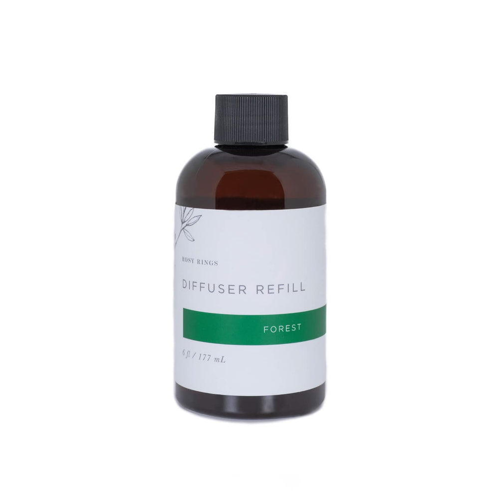 Rosy Rings Forest Diffuser Oil refill for home scenting, creating a warm, woodsy ambiance.