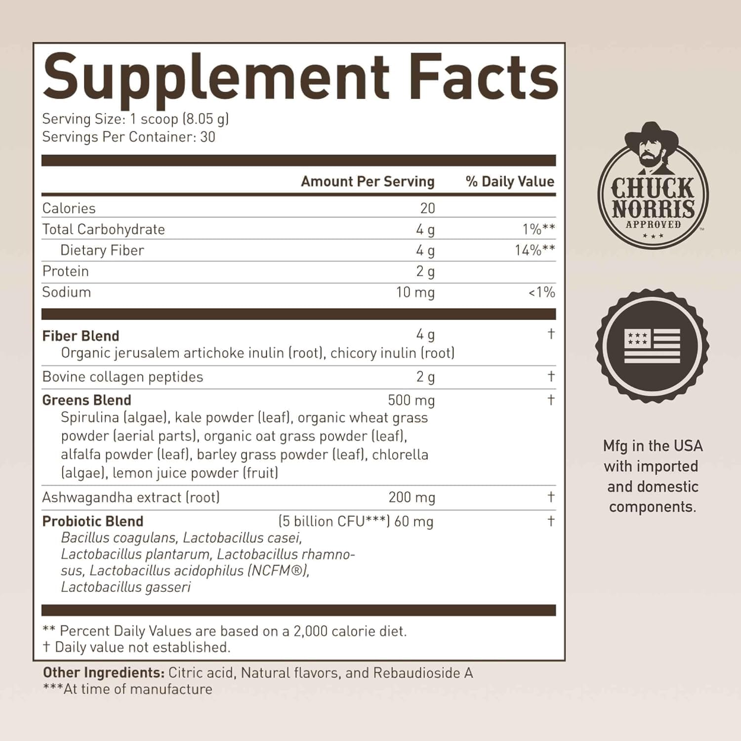 ROUNDHOUSE PROVISION Morning Kick collagen-probiotics-graphic highlights joint comfort and gut health benefits