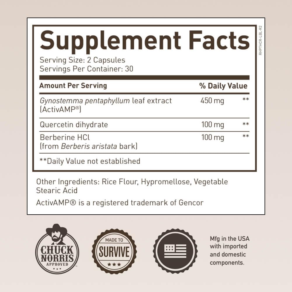 ROUNDHOUSE PROVISION Three Hit Combo label detail with key ingredient names