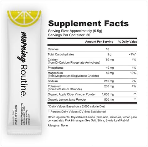 ROUTINE lemon ACV ingredients hint at refreshing citrus and mineral balance.