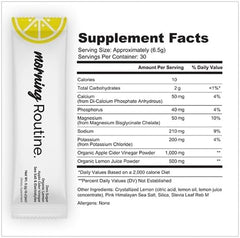 ROUTINE lemon ACV ingredients hint at refreshing citrus and mineral balance.