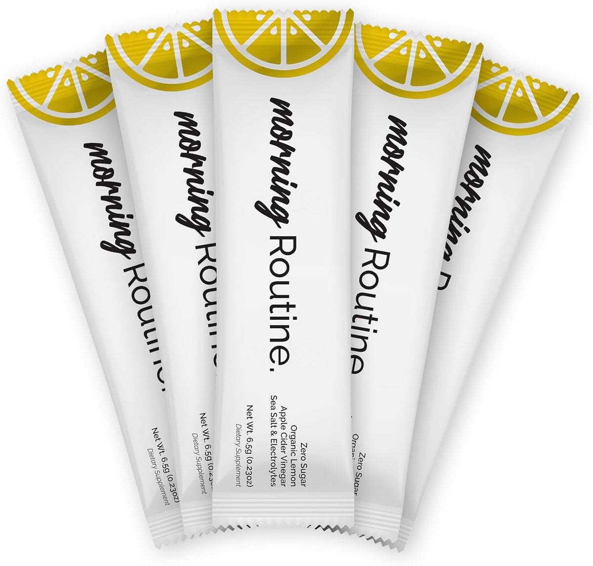 ROUTINE Morning Daily Hydration packet unopened, a convenient sugar-free electrolyte option.