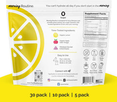 ROUTINE Lemon ACV powder visual, tasty morning pick-me-up with no bitterness