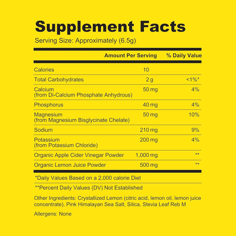 ROUTINE Refreshing lemon flavor for morning hydration and energy boost