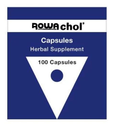 Rowachol capsules 100-count bottle, convenient daily supplement for ongoing routine.