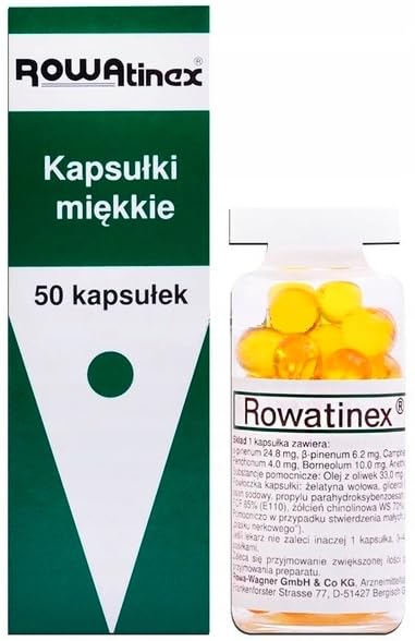 Rowatinex 50 capsules bottle for convenient daily use.