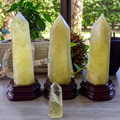 Roxxy Crystals handcrafted base supports elegant display.