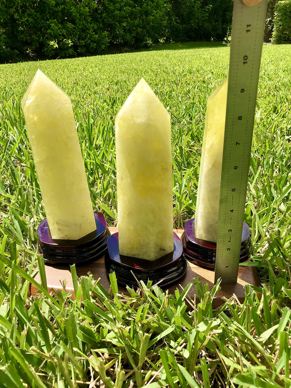 Roxxy Crystals natural citrine point catching light beautifully.