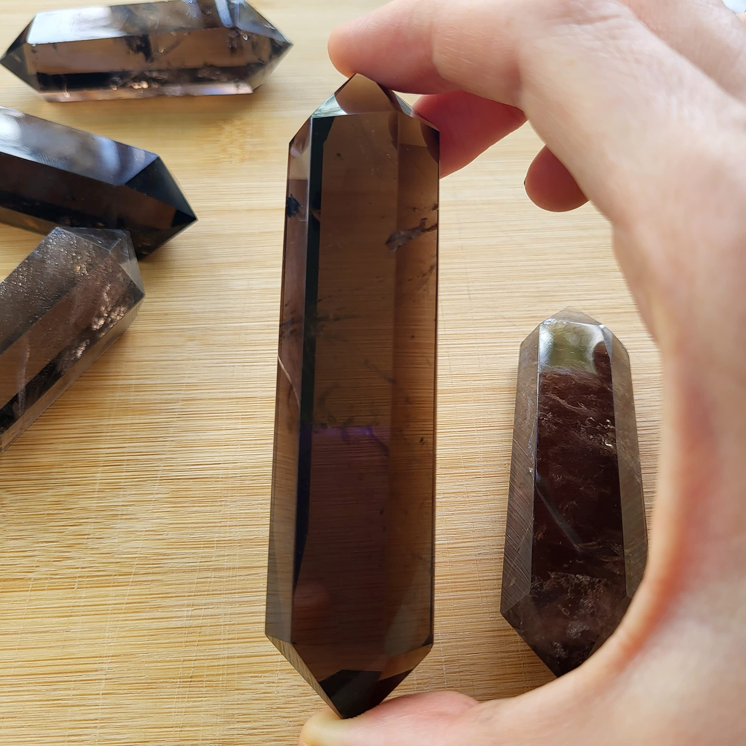 Roxxy Crystals smoky quartz root chakra activation aids grounding.