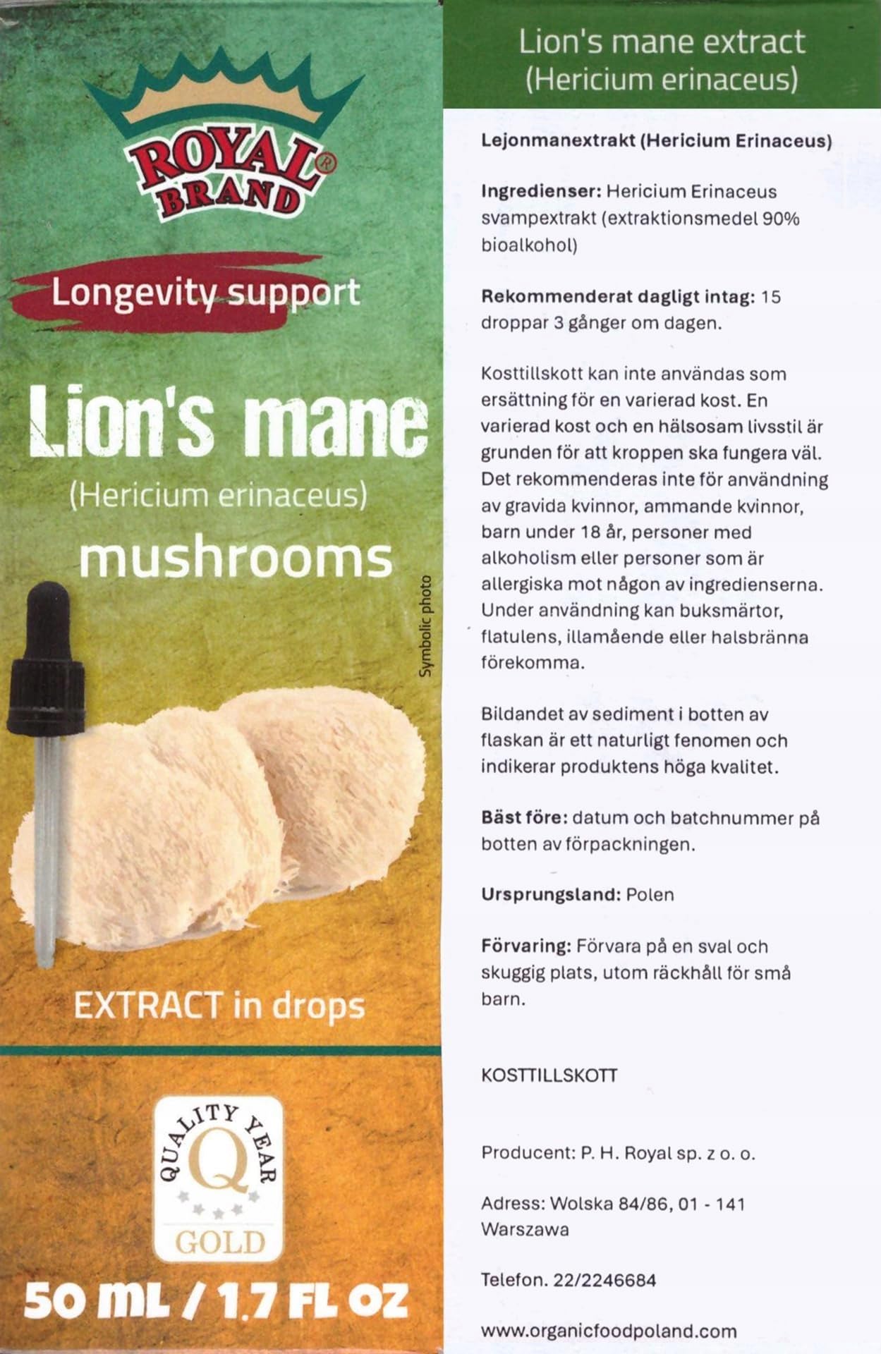 Royal Brand Lion Mane extract in muffins and breads adds earthy notes