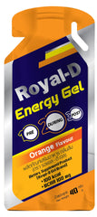 Royal-D Energy Gel orange in portable packaging for on-the-go energy during runs