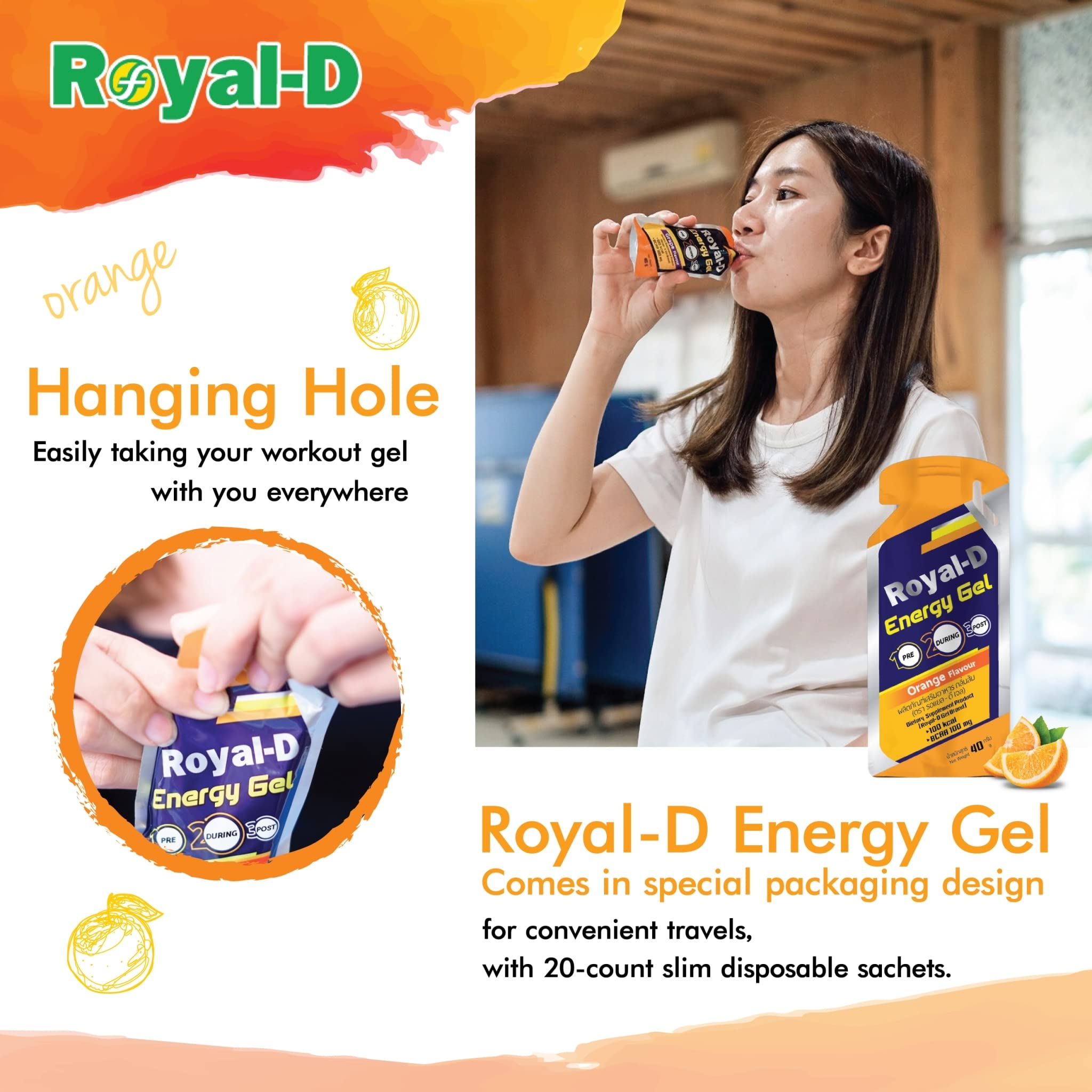 Refreshingly orange flavor to fuel endurance during sports
