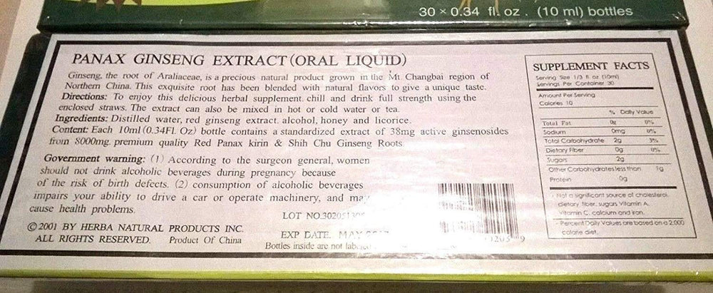 Royal King Panax Ginseng 30 vials in boxes, ready for daily energy support.