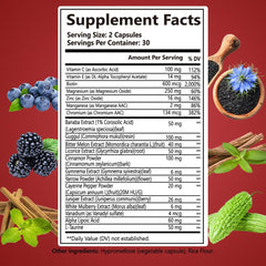 Royalee Blood Sugar Complex bottle close-up with capsules for daily support