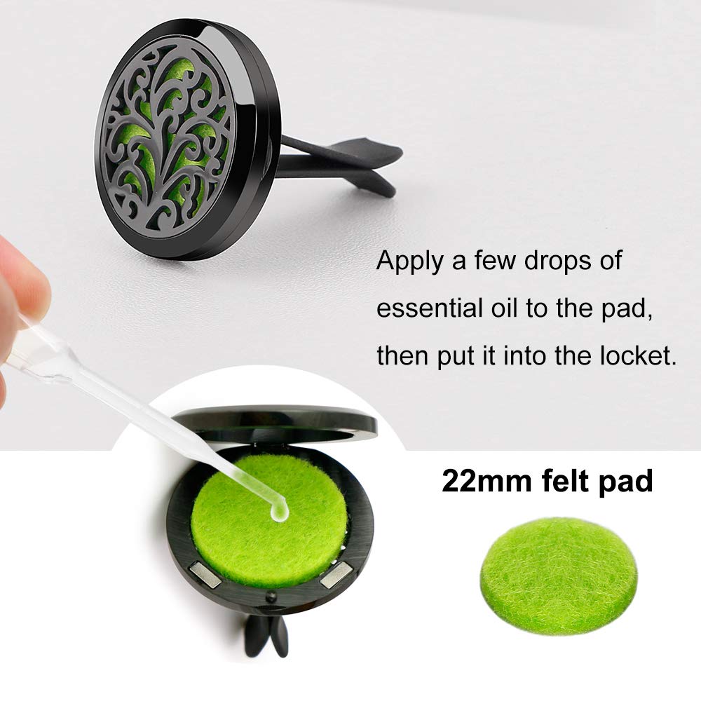RoyAroma car diffuser vent clip tree of life design for calming cabin ambiance